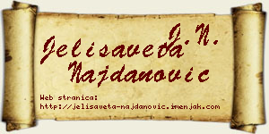 Jelisaveta Najdanović vizit kartica